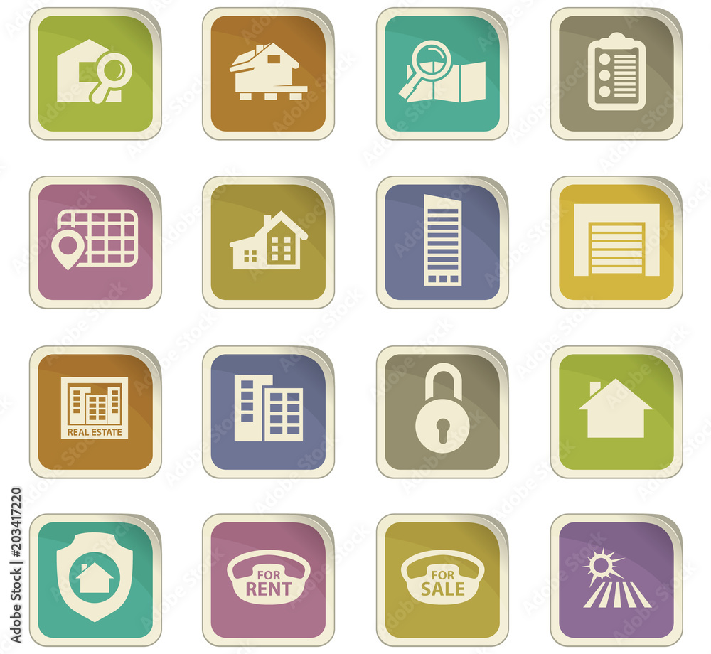 Real estate icons set Real estate icons set