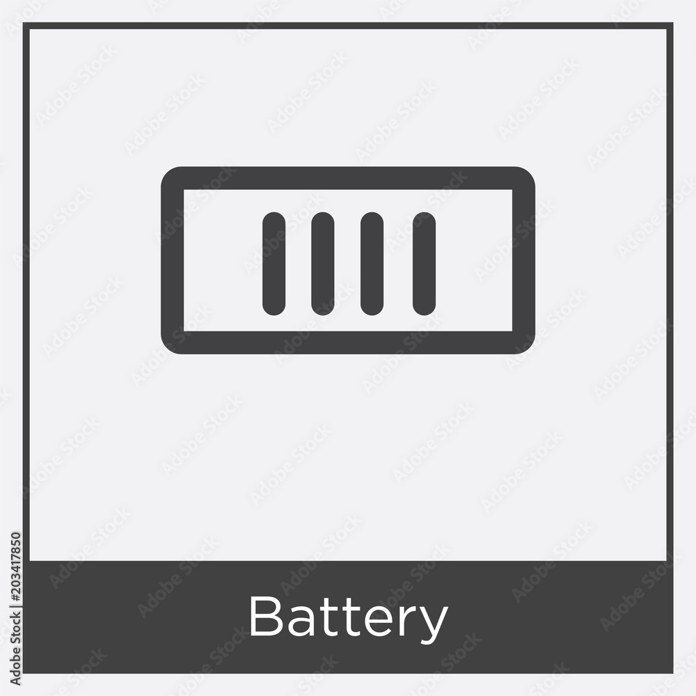 Battery icon isolated on white background Battery icon isolated on white background