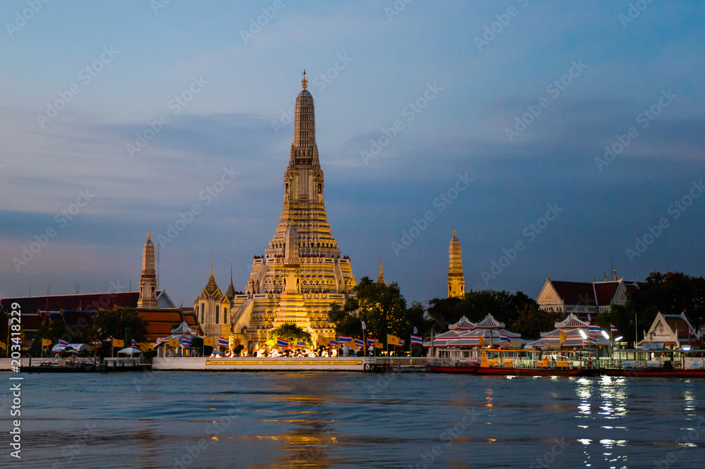 Bangkok, Thailande coucher de soleil nuit