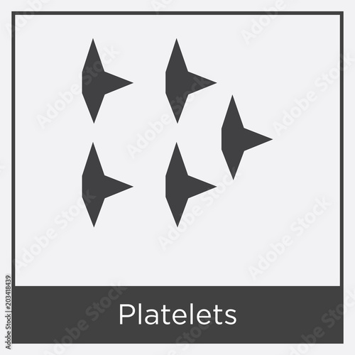 Platelets icon isolated on white background