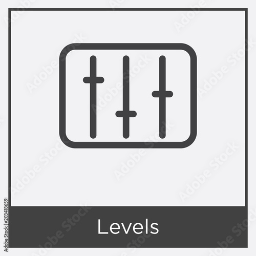 Levels icon isolated on white background