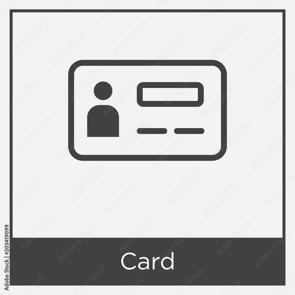 Card icon isolated on white background Card icon isolated on white background