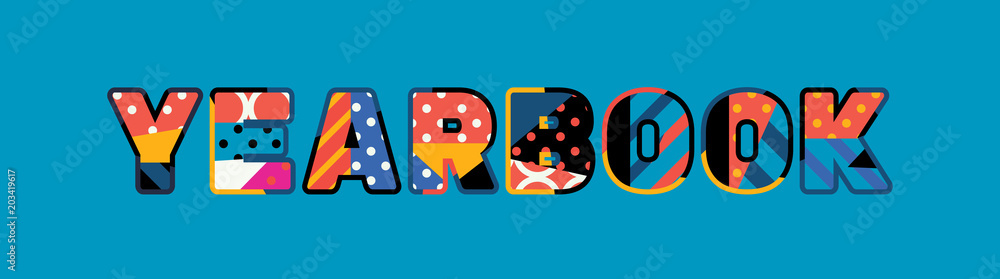 Fototapeta premium Yearbook Concept Word Art Illustration