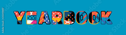 Yearbook Concept Word Art Illustration