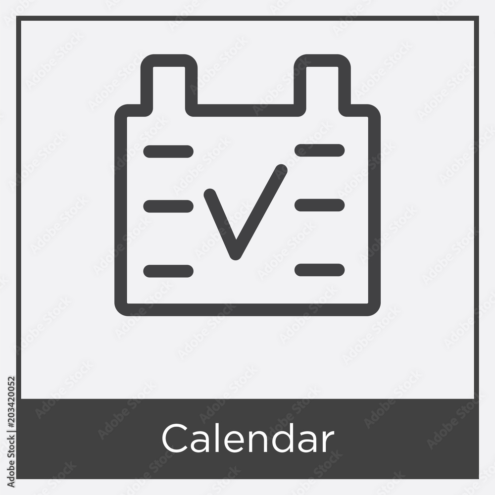 Calendar icon isolated on white background Calendar icon isolated on white background