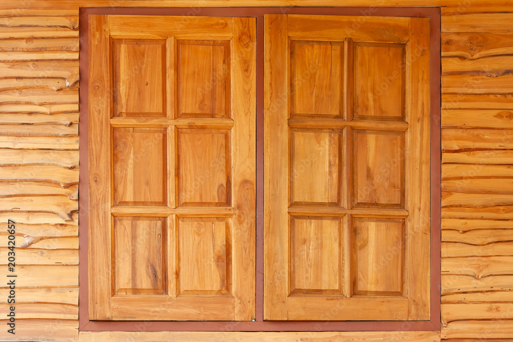 teak wood window frame