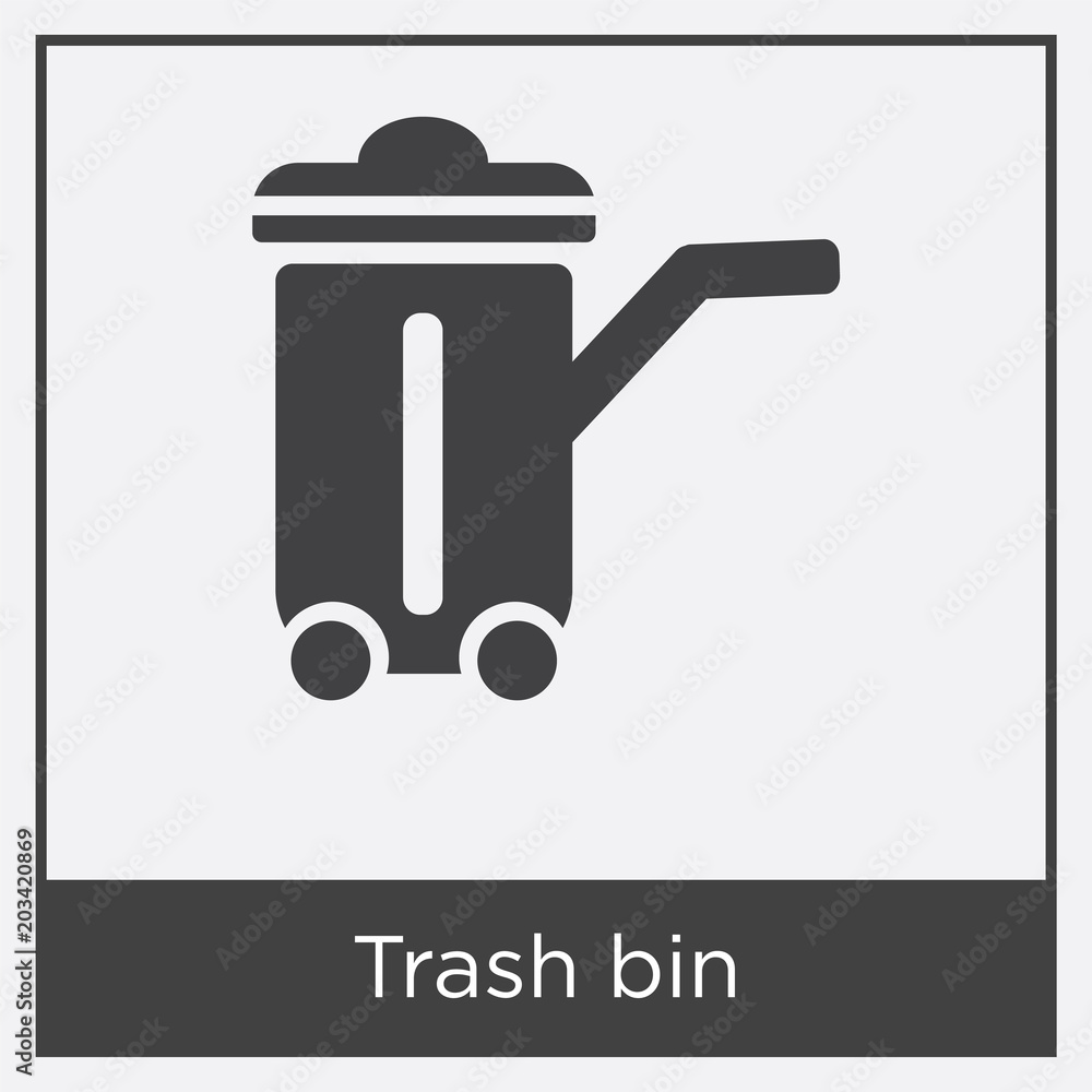 Fototapeta premium Trash bin icon isolated on white background