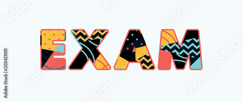Exam Concept Word Art Illustration