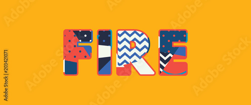 Fire Concept Word Art Illustration