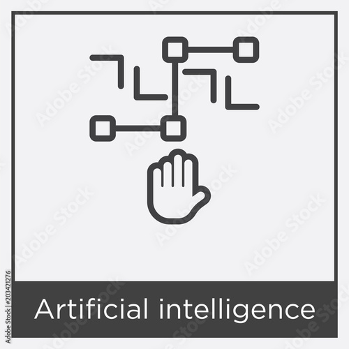 Artificial intelligence icon isolated on white background