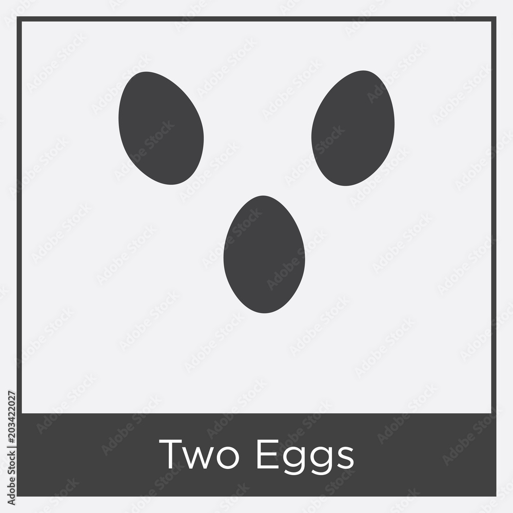 Two Eggs icon isolated on white background Two Eggs icon isolated on white background