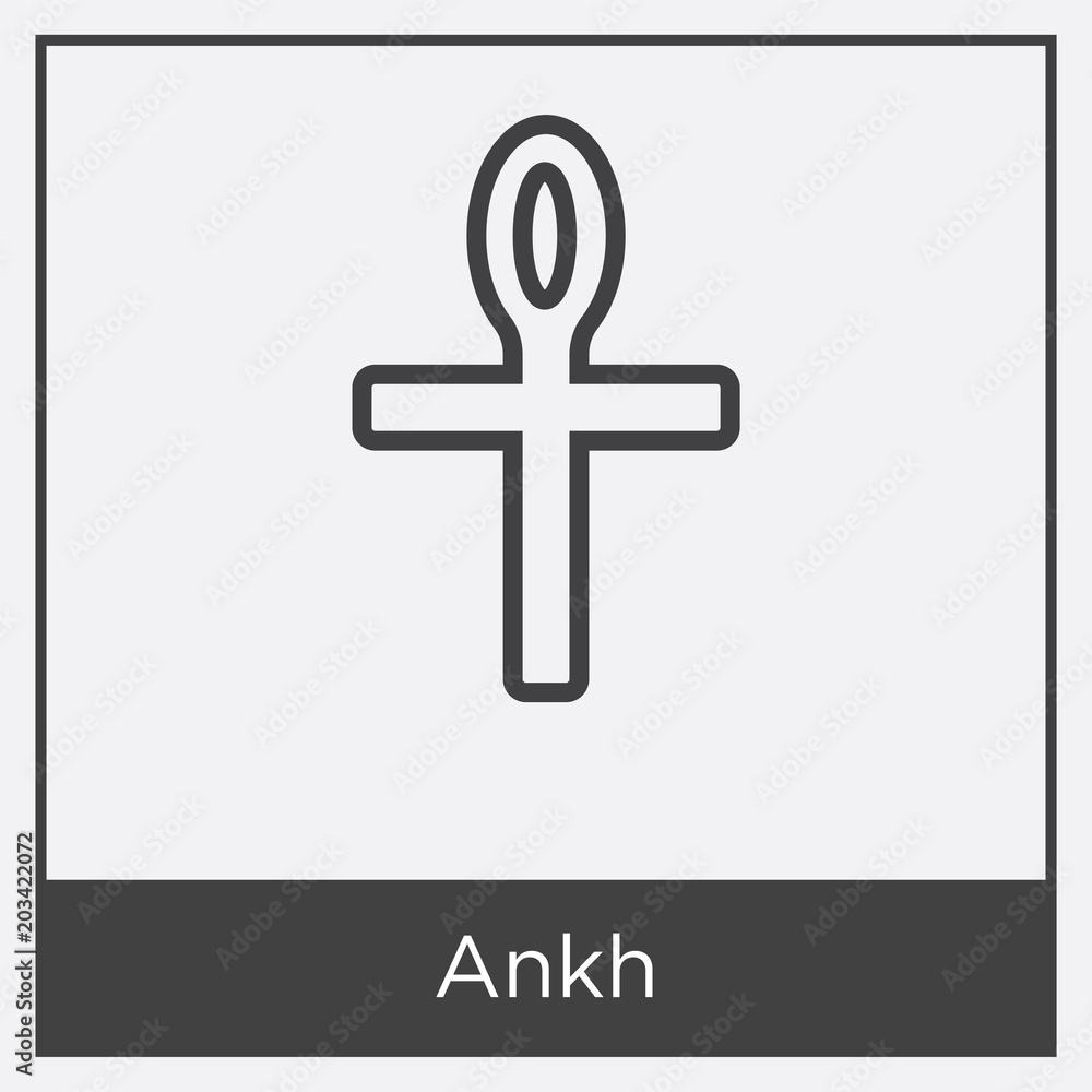 Obraz premium Ankh icon isolated on white background
