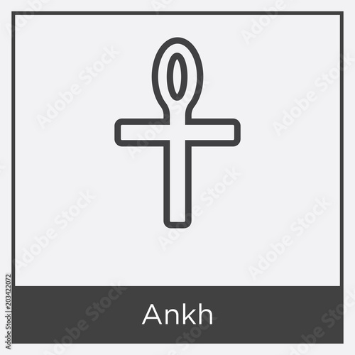 Ankh icon isolated on white background