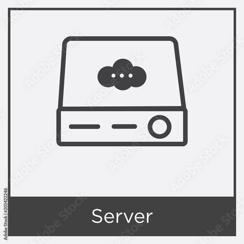 Server icon isolated on white background