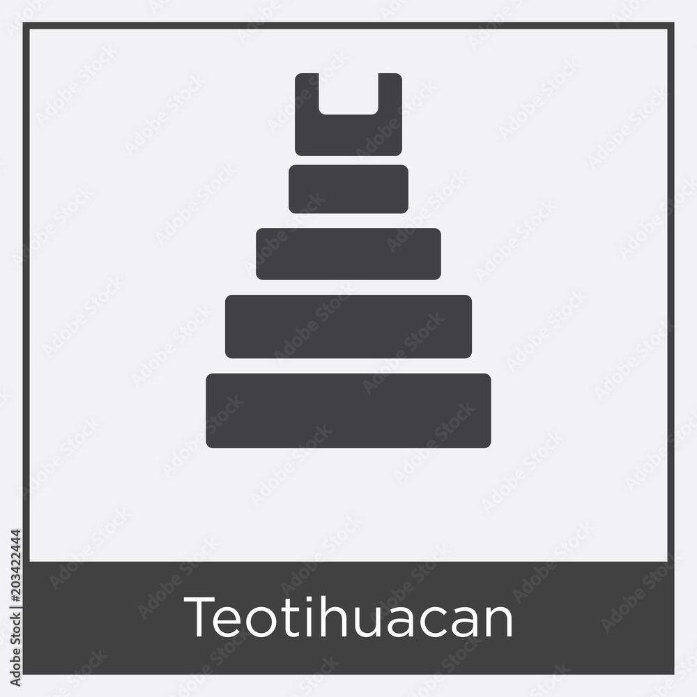 Teotihuacan icon isolated on white background Teotihuacan icon isolated on white background