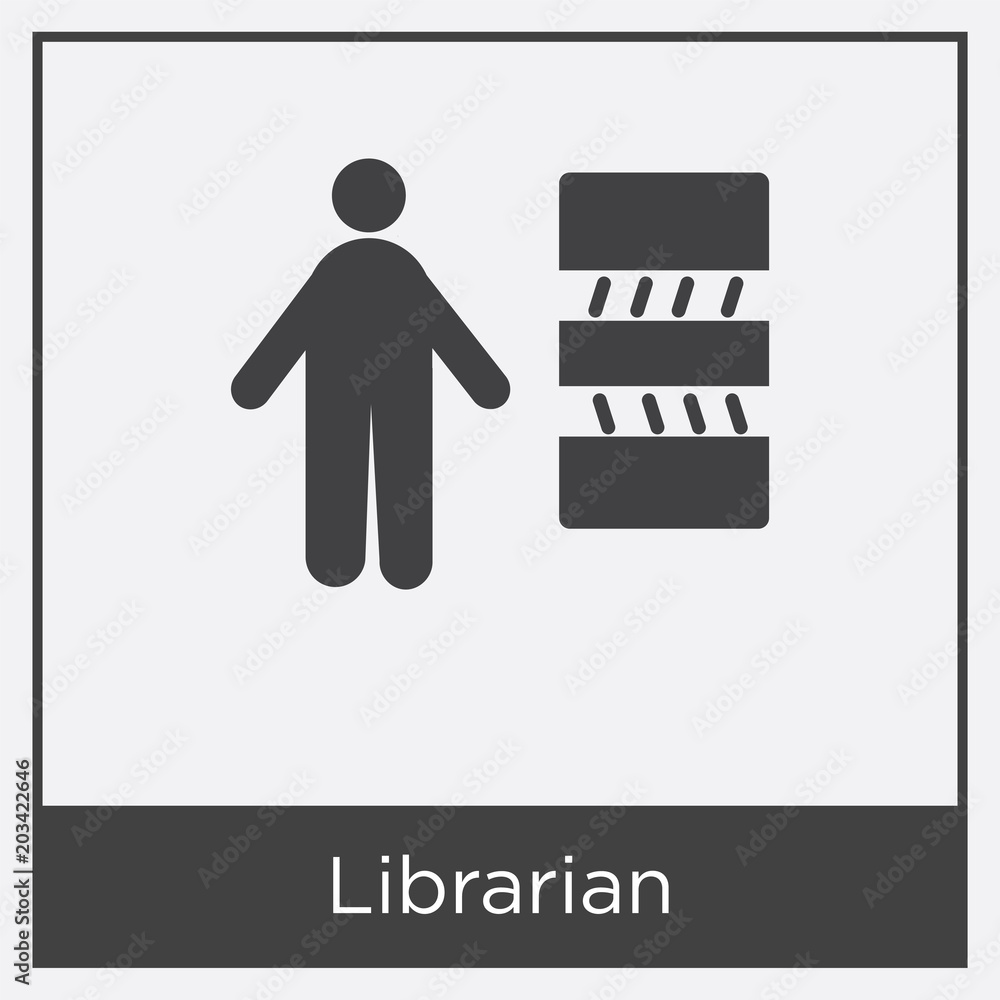 Librarian icon isolated on white background Librarian icon isolated on white background