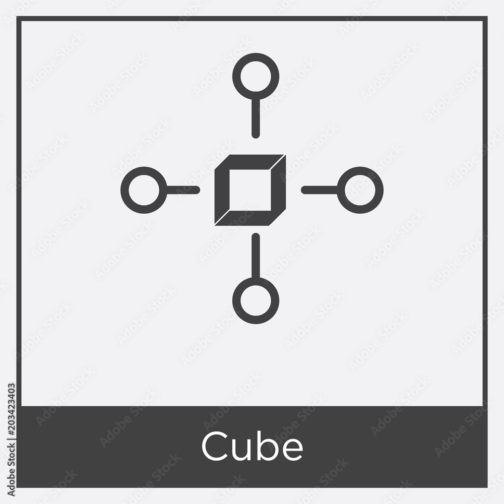 Cube icon isolated on white background Cube icon isolated on white background