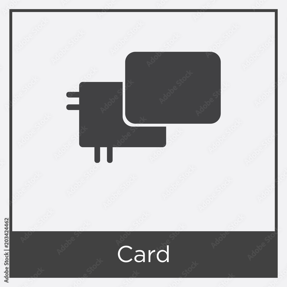 Fototapeta premium Card icon isolated on white background