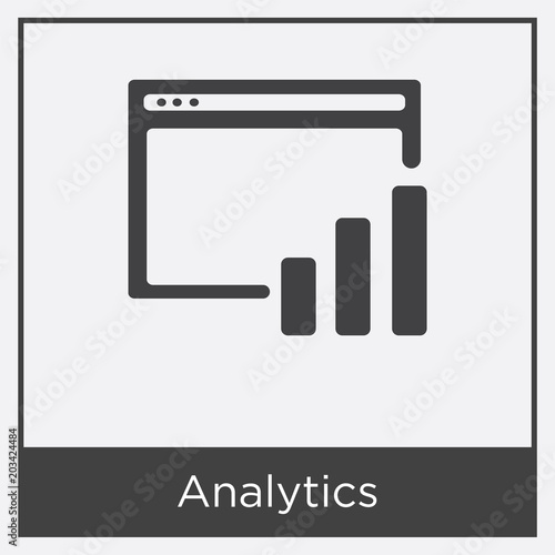 Analytics icon isolated on white background