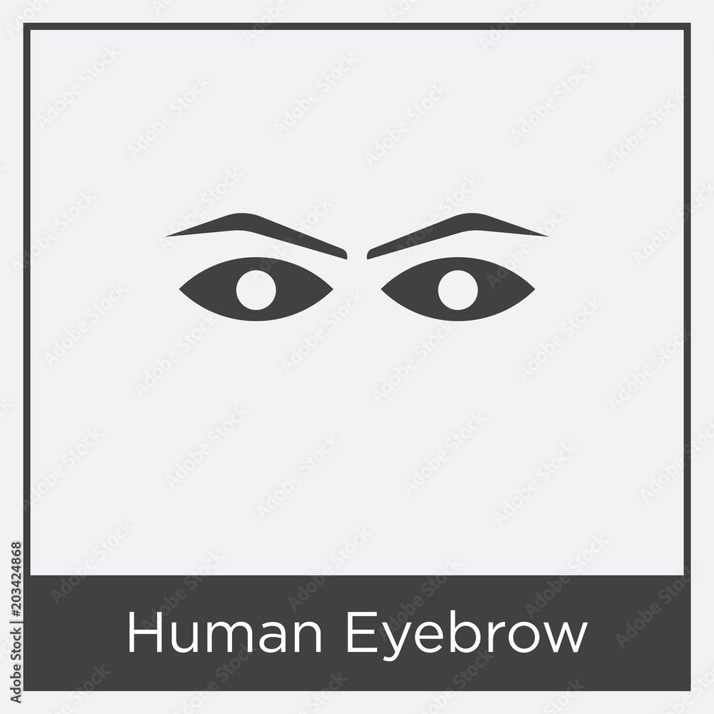 Human Eyebrow icon isolated on white background Human Eyebrow icon isolated on white background