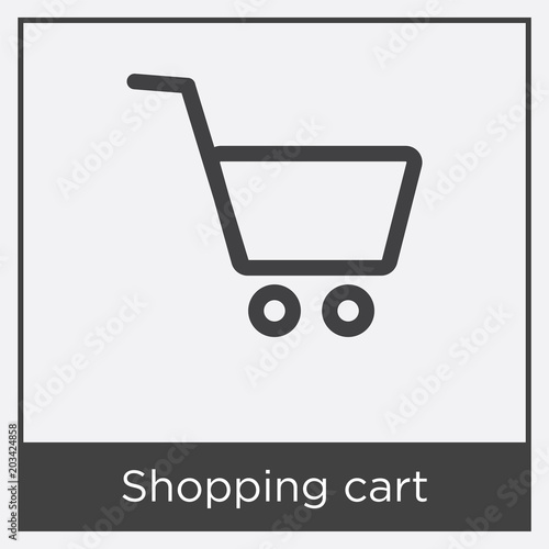 Shopping cart icon isolated on white background