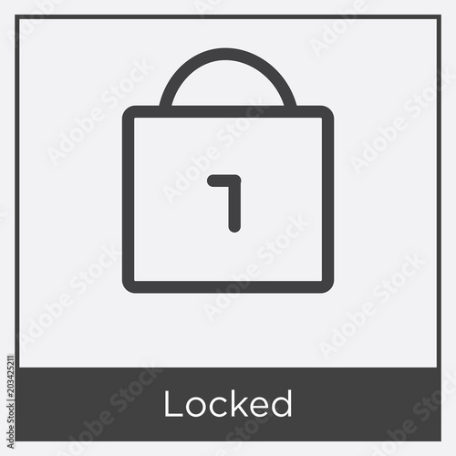 Locked icon isolated on white background