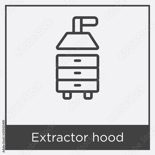 Extractor hood icon isolated on white background