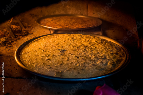 Genoese farinata prepared with chickpea flour