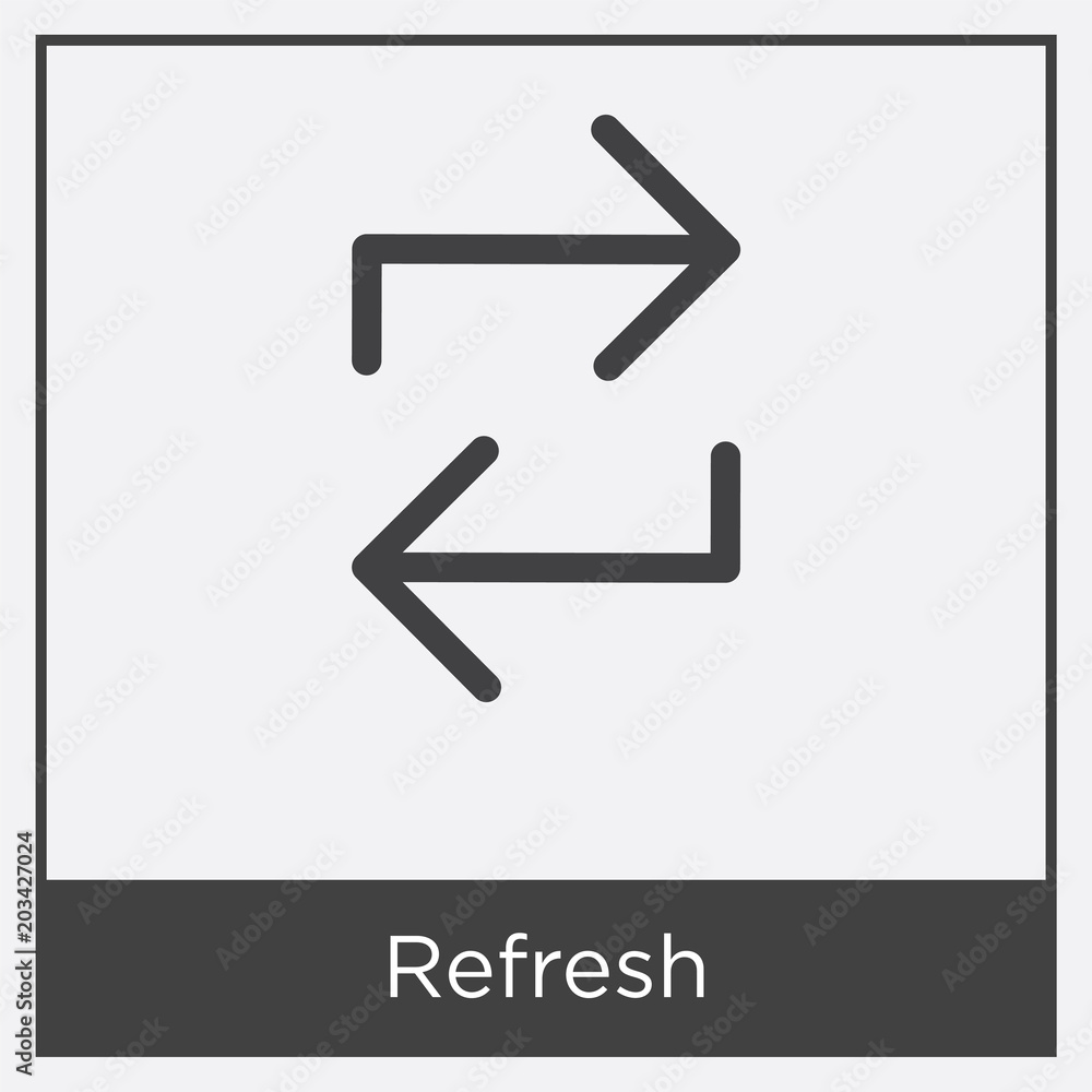 Refresh icon isolated on white background Refresh icon isolated on white background