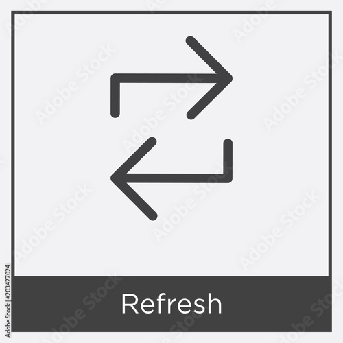 Refresh icon isolated on white background