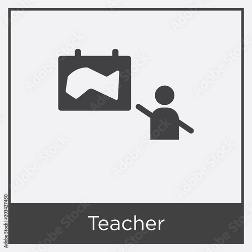 Teacher icon isolated on white background