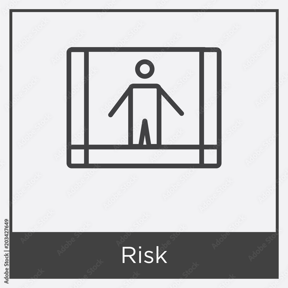 Risk icon isolated on white background Risk icon isolated on white background