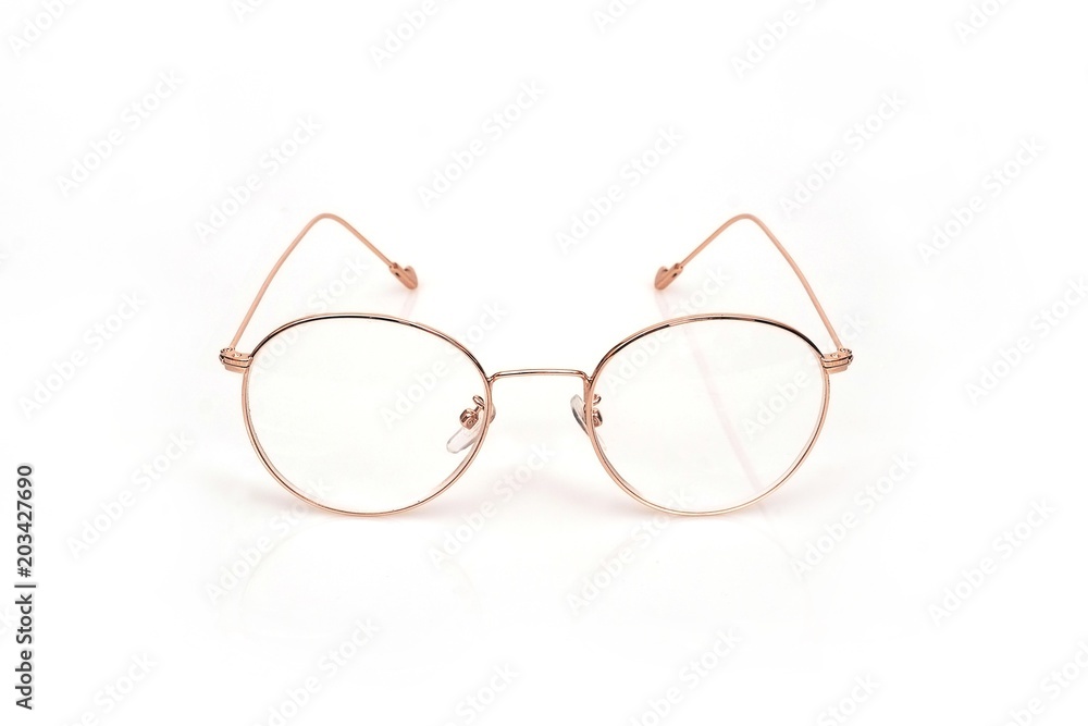 Fototapeta premium Glasses isolated on white background for applying on a portrait 