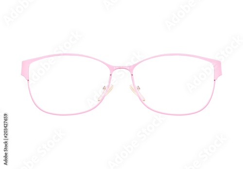 Glasses isolated on white background for applying on a portrait	