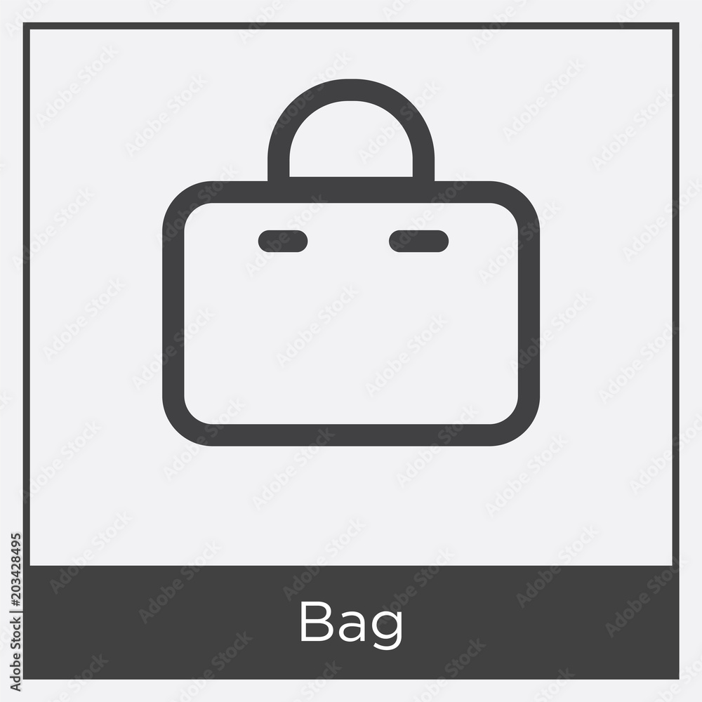 Bag icon isolated on white background Bag icon isolated on white background