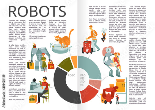 Robots Infographics Book Pages