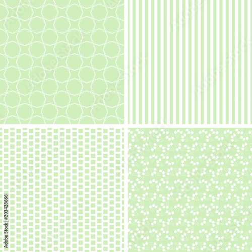 4 different seamless patterns.