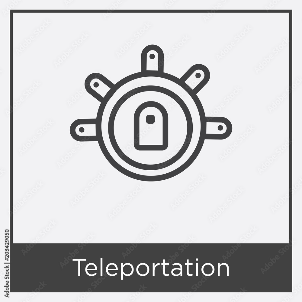 Teleportation icon isolated on white background Teleportation icon isolated on white background