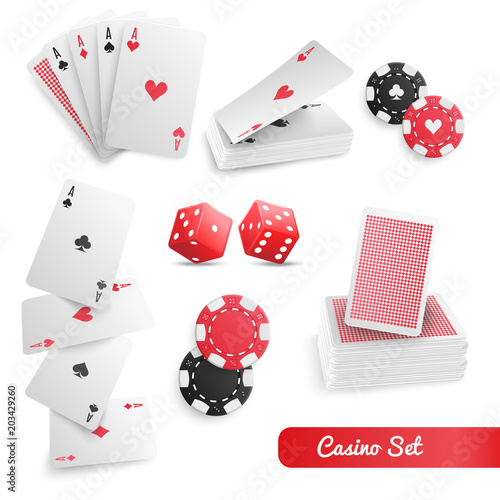 Casino Poker Realistic Set 