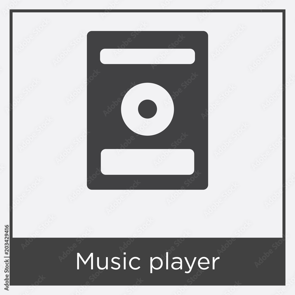 Music player icon isolated on white background Music player icon isolated on white background
