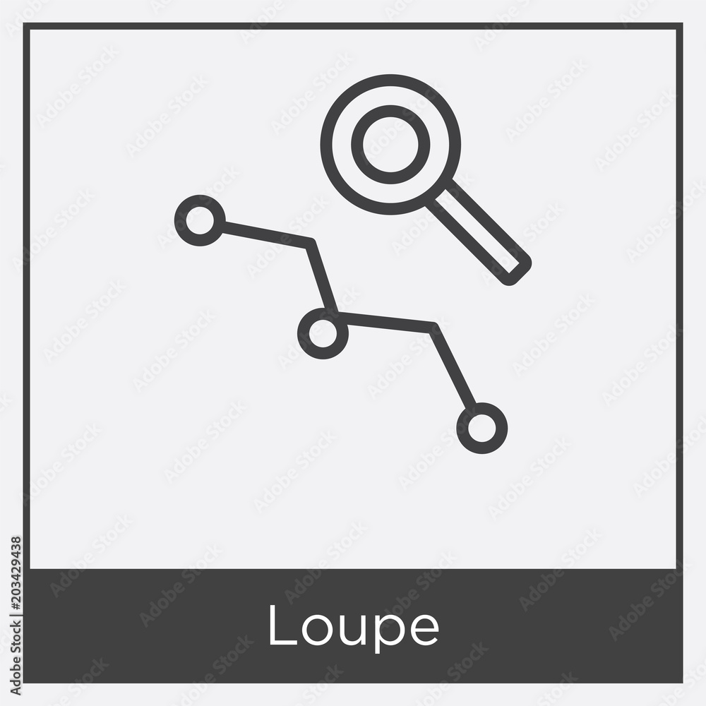 Loupe icon isolated on white background Loupe icon isolated on white background