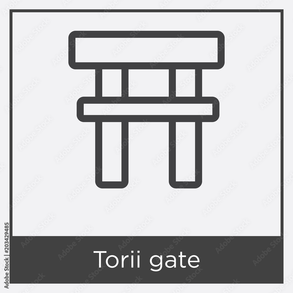 Torii gate icon isolated on white background Torii gate icon isolated on white background