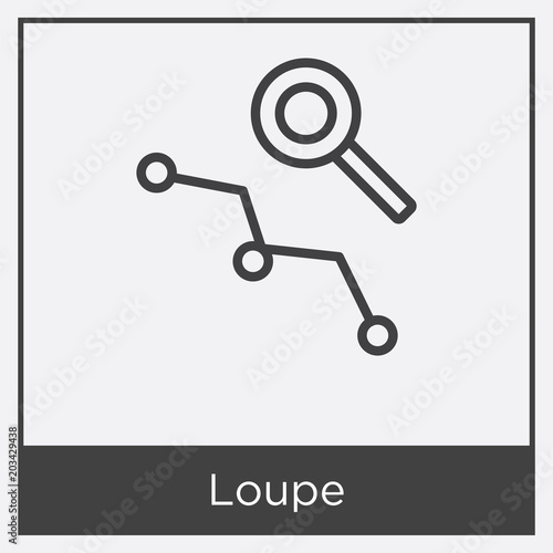 Loupe icon isolated on white background