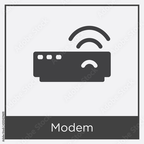 Modem icon isolated on white background