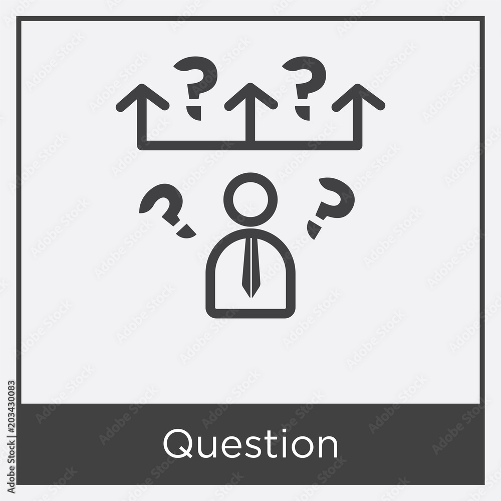 Question icon isolated on white background Question icon isolated on white background
