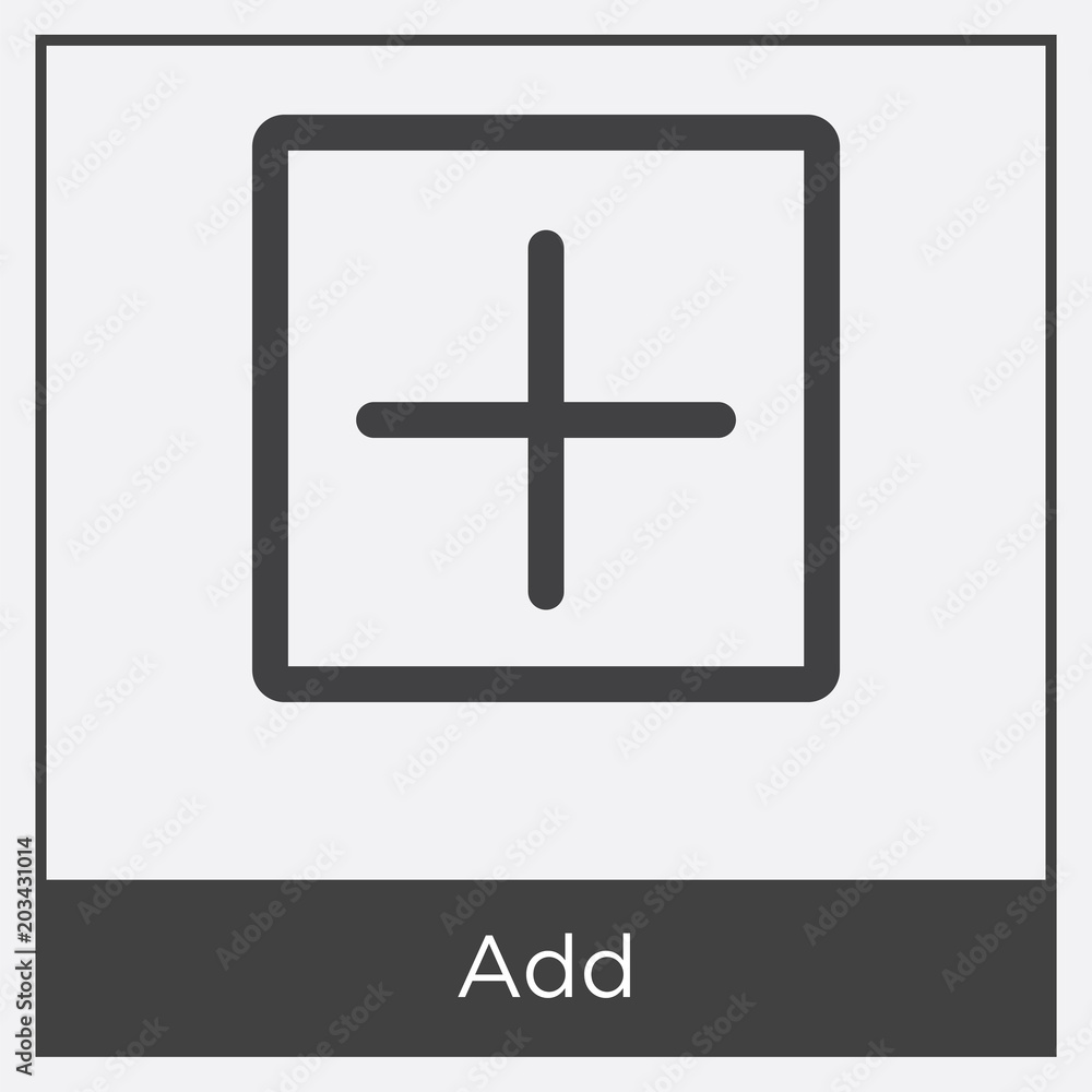 Add icon isolated on white background Add icon isolated on white background