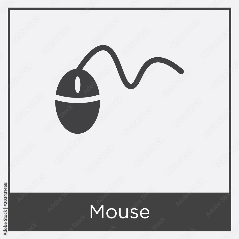 Mouse icon isolated on white background Mouse icon isolated on white background