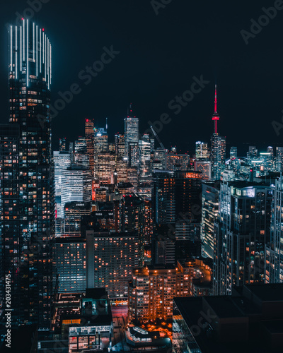 Wallpaper Mural Toronto Epic Night City Skyline Torontodigital.ca