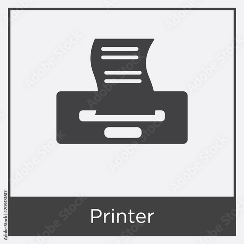 Printer icon isolated on white background