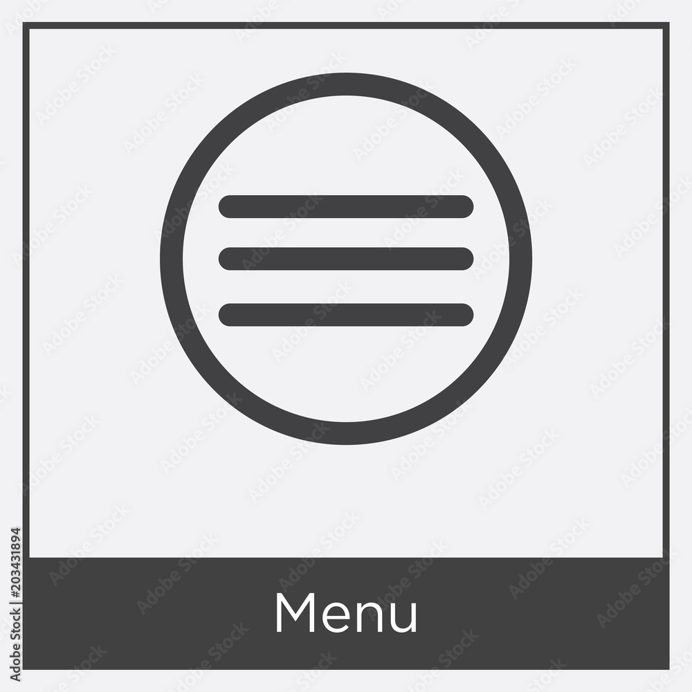 Menu icon isolated on white background Menu icon isolated on white background
